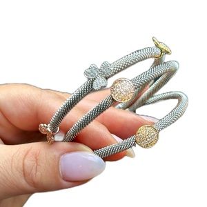 Stack bracelet. Set of three bracelets. Trendy jewelry. Never worn. Brand new.